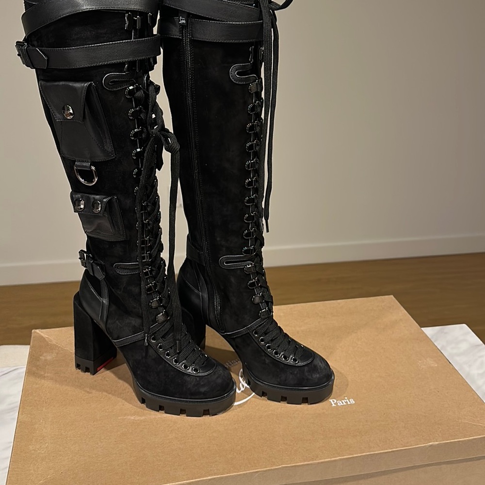 Christian Louboutin sand and glory 100mm boots